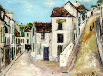 Pontoise, Rue de l'Èperon and Rue de la Coutellerie Artwork by Maurice Utrillo