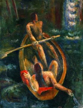 Lovers In A Boat Artwork by Alfred Heinrich Pellegrini