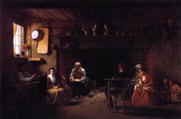Sunday Morning Artwork by Eastman Johnson