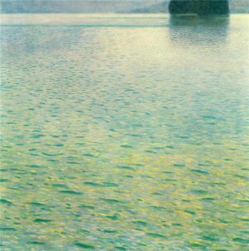Island in the Attersee Artwork by Gustav Klimt