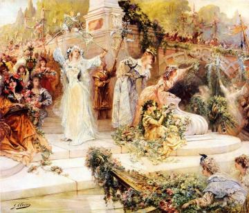 La Fete Artwork by Georges Jules Victor Clairin