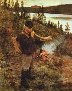 Shepherd Boy from Paanajärvi Artwork by Akseli Gallen-Kallela