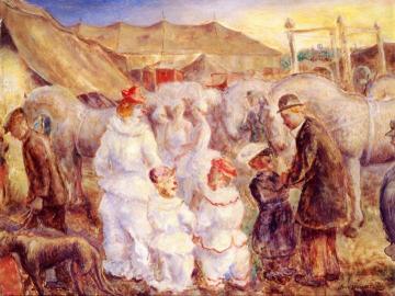 Circus Performers Outside The Big Top Artwork by John Steuart Curry