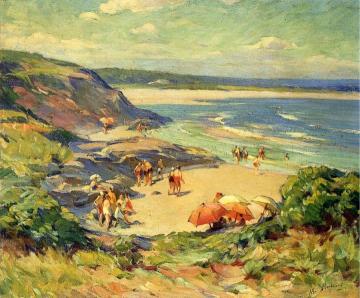 Beach Scene Artwork by Mabel May Woodward
