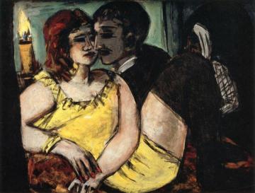 Amorous Couple Artwork by Max Beckmann