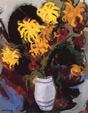 Still Life with Chrysanthemums Artwork by Mané-Katz