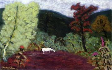 Horse In A Landscape Artwork by Milton Avery