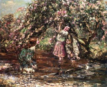 The Toy Boat Artwork by Edward Atkinson Hornel