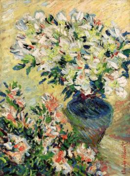 White Azaleas in a Pot Artwork by Claude Oscar Monet