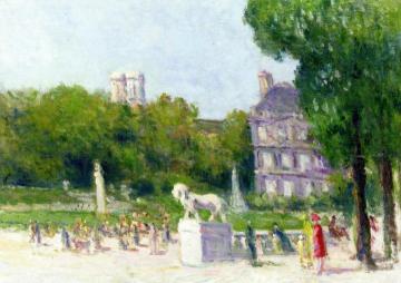 Luxembourg Garden Artwork by Maximilien Luce