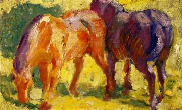 Small Horse Picture Artwork by Franz Marc