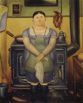 The Maid Artwork by Fernando Botero