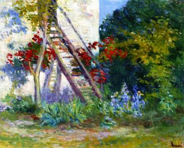 Rolleboise, the Steps of the Studio Artwork by Maximilien Luce