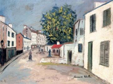 Street in Montmartre Artwork by Maurice Utrillo