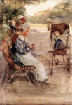 In the Bois de Boulogne, Paris Artwork by Isaac Israels