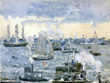 Boston Harbor Artwork by Maurice Prendergast