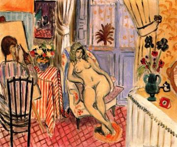 The Painter and His Model: Studio Interior Artwork by Henri Matisse