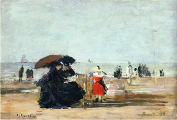 Trouville, Beach Scene Artwork by Eugène-Louis Boudin