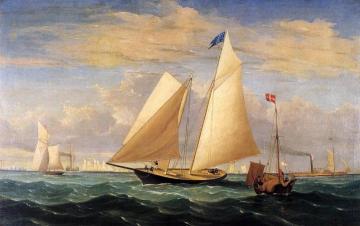 The Yacht 'america' Winning The International Race Artwork by Fitz Hugh Lane