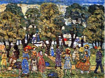 Under the Trees Artwork by Maurice Prendergast