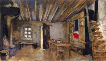 Interior of an Inn, Set Design for 'The Leper' Artwork by Edouard Vuillard