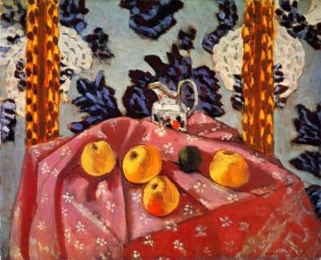 Still LIfe with Apples on Pink Cloth Artwork by Henri Matisse