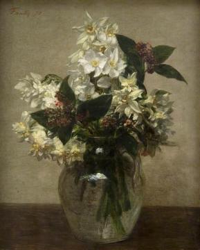 Spring Flowers Artwork by Henri Fantin-Latour