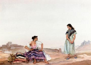 Almiera's Reproof Artwork by Sir William Russell Flint