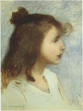 Sketch of a young girl Artwork by Henri Martin