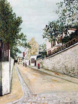Rue Norvins in Montmartre Artwork by Maurice Utrillo