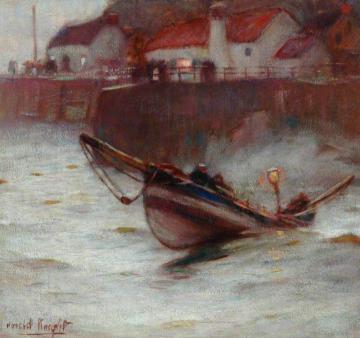 Coble at Staithes Artwork by Harold Knight