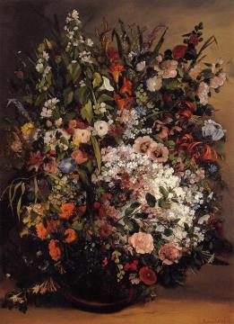 Bouquet of Flowers Artwork by Gustave Courbet