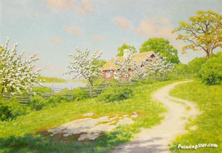 Summer landscape Artwork by Johan Krouthén
