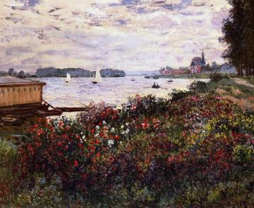 Riverbank at Argenteuil Artwork by Claude Oscar Monet