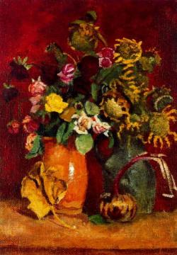 Roses and Sunflowers Artwork by Aristide Maillol