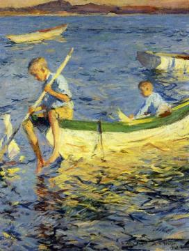 Boating at Vinalhaven Artwork by Frank Weston Benson