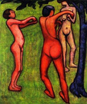 Nudes in Nature Artwork by Lajos Tihanyi
