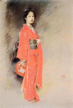 A Japanese Woman Artwork by Robert Frederick Blum