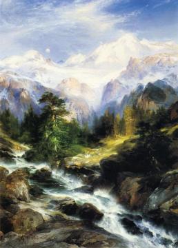 In the Teton Range Artwork by Thomas Moran