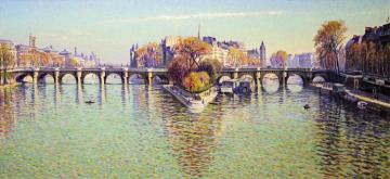 The Pont Neuf In Paris (beautiful Clear Weather) Artwork by Gustave Cariot