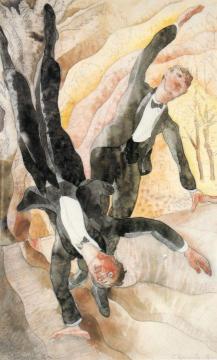 Two Acrobats Artwork by Charles Demuth