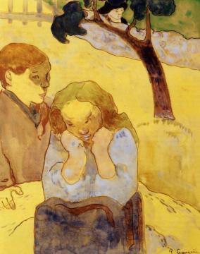 Human Misery Artwork by Paul Gauguin