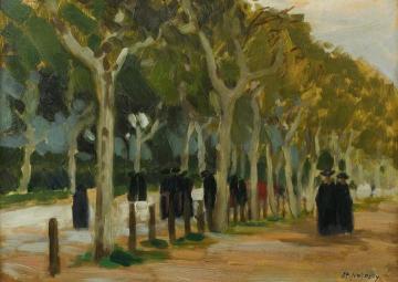 In a Park - Gianicolo Artwork by Otakar Nejedlý