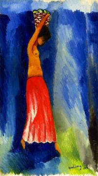 Young Peasant Artwork by Moise Kisling