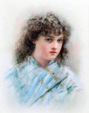 Italian Peasant Girl Artwork by Alexander Mark Rossi