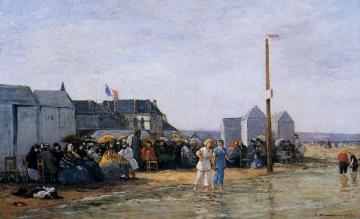 Trouville, Bathing Hour Artwork by Eugène-Louis Boudin