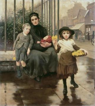 The Pinch Of Poverty Artwork by Thomas Benjamin Kennington