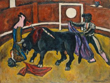 Bullfight Artwork by Pyotr Konchalovsky