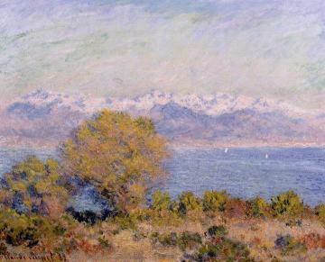 The Alps Seen from Cap d'Antibes Artwork by Claude Oscar Monet