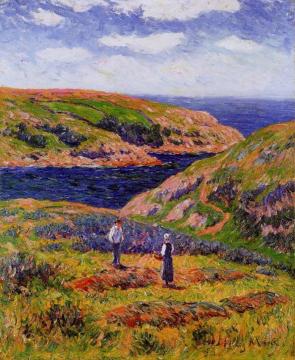 Cliffs at Clohars, Carnoet Artwork by Henry Moret